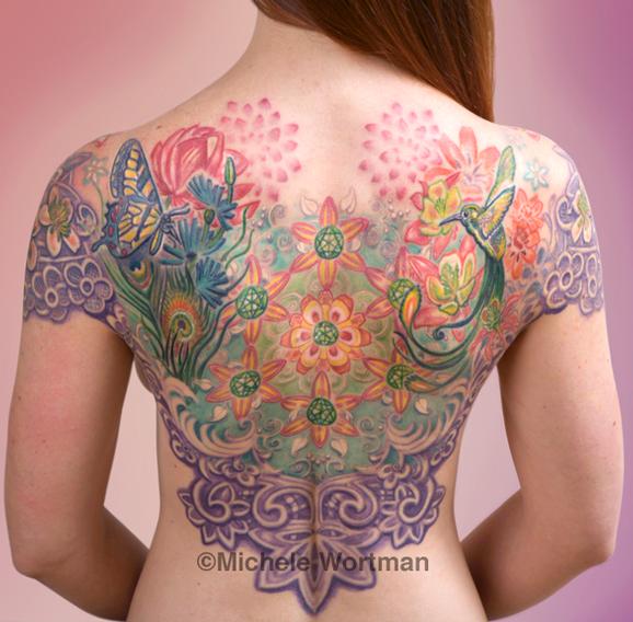 Mandala backpiece Tattoo Design Thumbnail